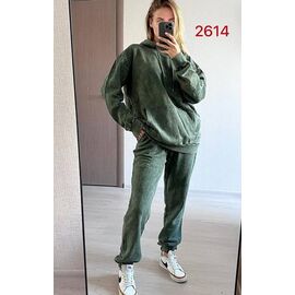 Костюм спортивний жіночий теплий 2614 green р.48-54 "FSN" недорого оптом від прямого постачальника