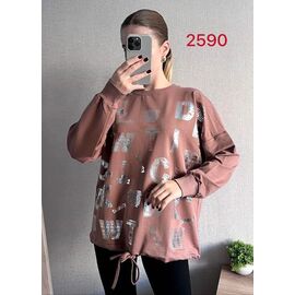 Светр жіночий 2590 brown р.46-52 "FSN" недорого оптом від прямого постачальника