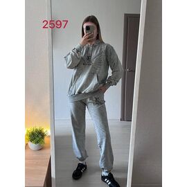 Костюм спортивний жіночий теплий 2597 grey р.48-52 "FSN" недорого оптом від прямого постачальника