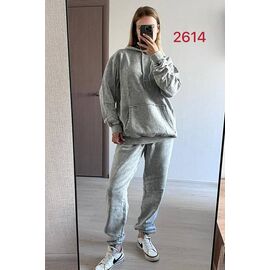 Костюм спортивний жіночий теплий 2614 l.grey р.48-54 "FSN" недорого оптом від прямого постачальника