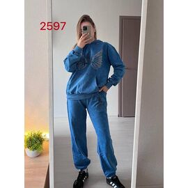 Костюм спортивний жіночий теплий 2597 blue р.48-52 "FSN" недорого оптом від прямого постачальника