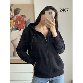 Кофта спортивна жіноча 2487 black р.46-52 "FSN" недорого оптом від прямого постачальника