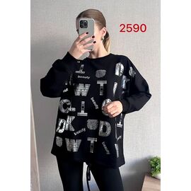 Светр жіночий 2590 black р.46-52 "FSN" недорого оптом від прямого постачальника