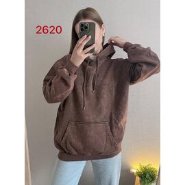 Худі жіноче 2620 brown р.48-54 "FSN" недорого оптом від прямого постачальника