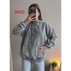 Худі жіноче 2620 l.grey р.48-54 "FSN" недорого оптом від прямого постачальника
