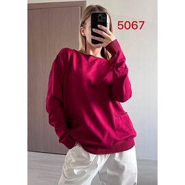 Фотография Свитер женский 5067 crimson р.46-52 "FSN" недорого оптом от прямого поставщика