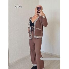 Фотография Костюм женский 5352 brown р.46-50 "FSN" недорого оптом от прямого поставщика