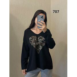 Светр жіночий 707 black р.50-54 "FSN" недорого оптом від прямого постачальника