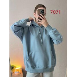 Худі жіноче 7071 l.blue р.52-58 "FSN" недорого оптом від прямого постачальника