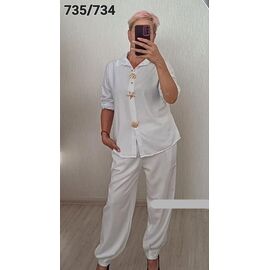 Фотография Костюм женский 735-734 white р.48-52 "FSN" недорого оптом от прямого поставщика