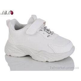 Фотография Кроссовки детские модные Весна/осень PV779-2 white (6 пар р.26-31) "Aba" недорого оптом от прямого поставщика