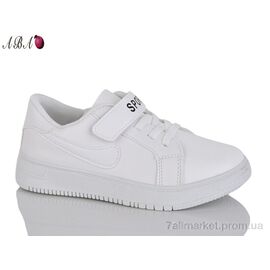 Фотография Кроссовки детские модные Весна/осень A329-2 white (6 пар р.31-36) "Aba" недорого оптом от прямого поставщика