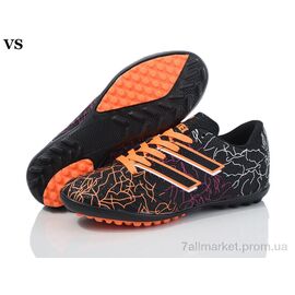 Футбольне взуття дитячі Весна/осінь Walked 028 black-orange (8 пар р.36-39) "VS" недорого оптом від прямого постачальника
