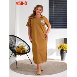 Сукня літня жіноча 50-3 beige р.50-56 "ZLATA" недорого оптом від прямого постачальника