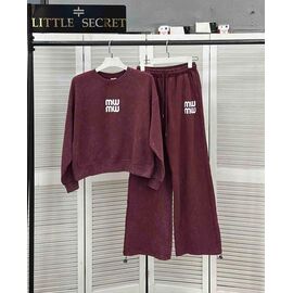 Фотография Костюм спортивный женский тёплый 400187 wine р.S-L "Little Secret" недорого оптом от прямого поставщика