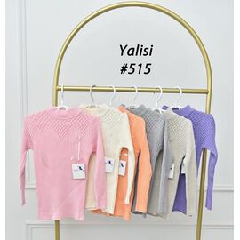 Фотография Свитер детский на девочку 515 pink р.110-150 "Yalisi" недорого оптом от прямого поставщика