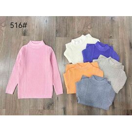 Фотография Свитер детский на девочку 516 blue р.110-150 "Yalisi" недорого оптом от прямого поставщика