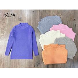 Фотография Свитер детский на девочку 527 orange р.110-150 "Yalisi" недорого оптом от прямого поставщика