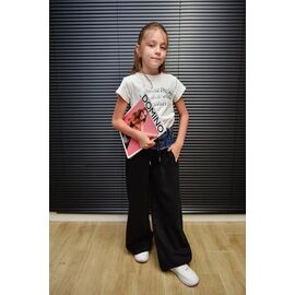 Фотография Штаны детские на девочку 7719 black р.120-170 "Yalisi" недорого оптом от прямого поставщика