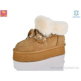 Фотография Угги женские утепленные зима 5855 camel (6 пар р.36-41) "PLPS" недорого оптом от прямого поставщика