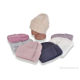 Жіноча шапка Зима J08 mix (3 шт. р.сіткаOne size) "TUZZI" недорого оптом від прямого постачальника