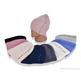 Жіноча шапка Зима J11 mix (3 шт. р.сіткаOne size) "TUZZI" недорого оптом від прямого постачальника