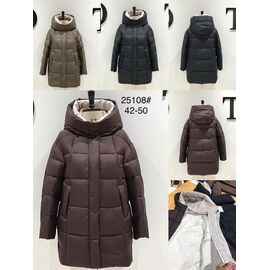Куртка жіноча зимова 25108 khaki р.42-50 "Yafeier" недорого оптом від прямого постачальника