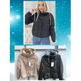Куртка жіноча демісезонна KX2102-2 black-grey р.42-48 "FLORA" недорого оптом від прямого постачальника