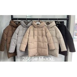 Куртка жіноча зимова 2569 l.beige р.M-2XL "Yafeier" недорого оптом від прямого постачальника