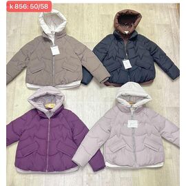 Куртка жіноча зимова K856B purple р.50-58 "FLORA" недорого оптом від прямого постачальника