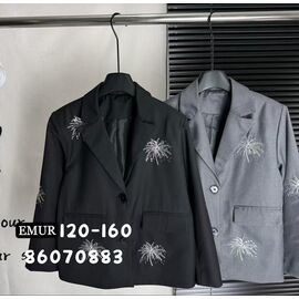 Фотография Пиджак детский на девочку 8606 black р.120-160 "Major" недорого оптом от прямого поставщика