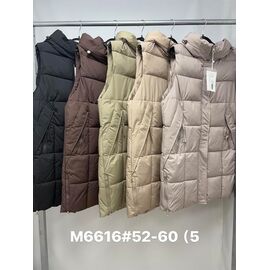 Жилетка жіноча M6616 brown р.52-60 "Jacket" недорого оптом від прямого постачальника
