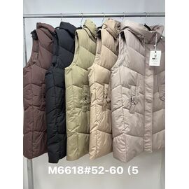 Фотография Жилетка женская M6618 brown р.52-60 "Jacket" недорого оптом от прямого поставщика