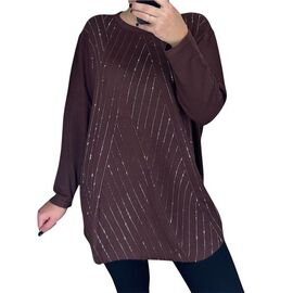 Светр жіночий 25201 brown р.52-60 "PULSE" недорого оптом від прямого постачальника