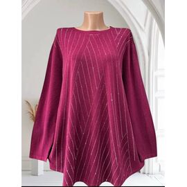 Светр жіночий 25201 wine р.52-60 "PULSE" недорого оптом від прямого постачальника