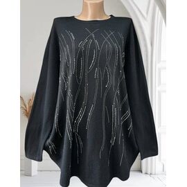 Светр жіночий 25202 black р.52-60 "PULSE" недорого оптом від прямого постачальника