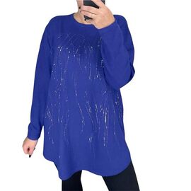 Светр жіночий 25202 blue р.52-60 "PULSE" недорого оптом від прямого постачальника