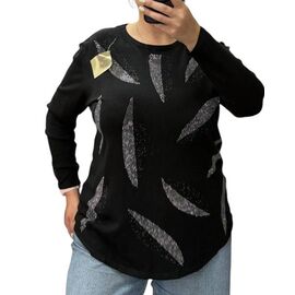 Светр жіночий 25221 black р.52-60 "PULSE" недорого оптом від прямого постачальника