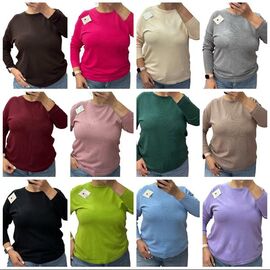 Светр жіночий 25230 black р.52-58 "PULSE" недорого оптом від прямого постачальника