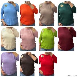 Фотография Свитер женский 25234 d.beige р.52-58 "PULSE" недорого оптом от прямого поставщика