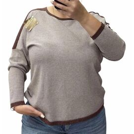 Светр жіночий 25236 brown р.52-58 "PULSE" недорого оптом від прямого постачальника