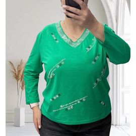 Светр жіночий 27096 green р.50-60 "PULSE" недорого оптом від прямого постачальника