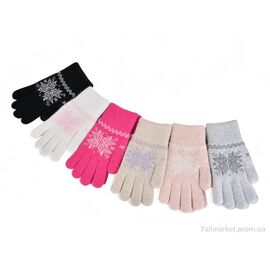 Рукавички жіночі Зима J2037 mix (12 шт. р.сіткаOne size) "TUZZI" недорого оптом від прямого постачальника