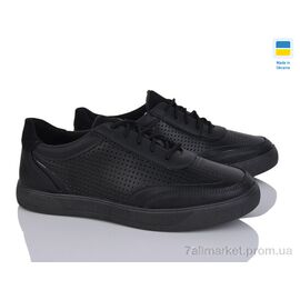 Фотография Кроссовки мужские модные Весна/осень Dago М 33-02 чорний (6 пар р.41-45) "Progress" недорого оптом от прямого поставщика