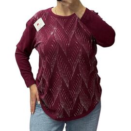 Светр жіночий 25220 wine р.52-60 "Elena&Vika" недорого оптом від прямого постачальника