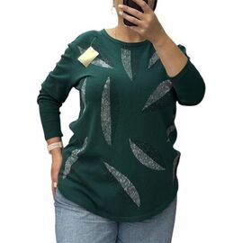 Фотография Свитер женский 25221 green р.52-60 "Elena&Vika" недорого оптом от прямого поставщика