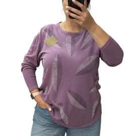 Фотография Свитер женский 25221 lilac р.52-60 "Elena&Vika" недорого оптом от прямого поставщика