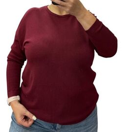 Фотография Свитер женский 25230 wine р.52-58 "Elena&Vika" недорого оптом от прямого поставщика