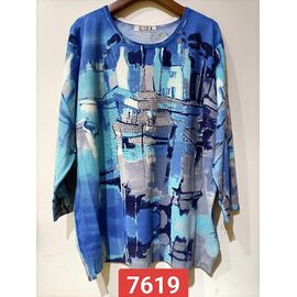 Светр жіночий 7619 blue р.3XL-4XL "LIDA" недорого оптом від прямого постачальника