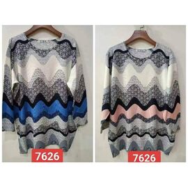 Светр жіночий 7626 grey-pink р.3XL-4XL "LIDA" недорого оптом від прямого постачальника